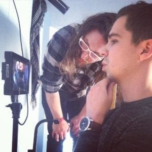 Director and DoP lining up a shot