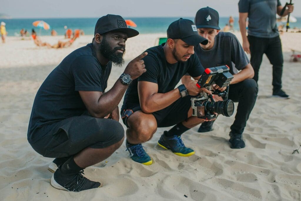 Directing on beach