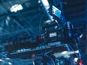 Home 6 slate cinema camera lens closeup